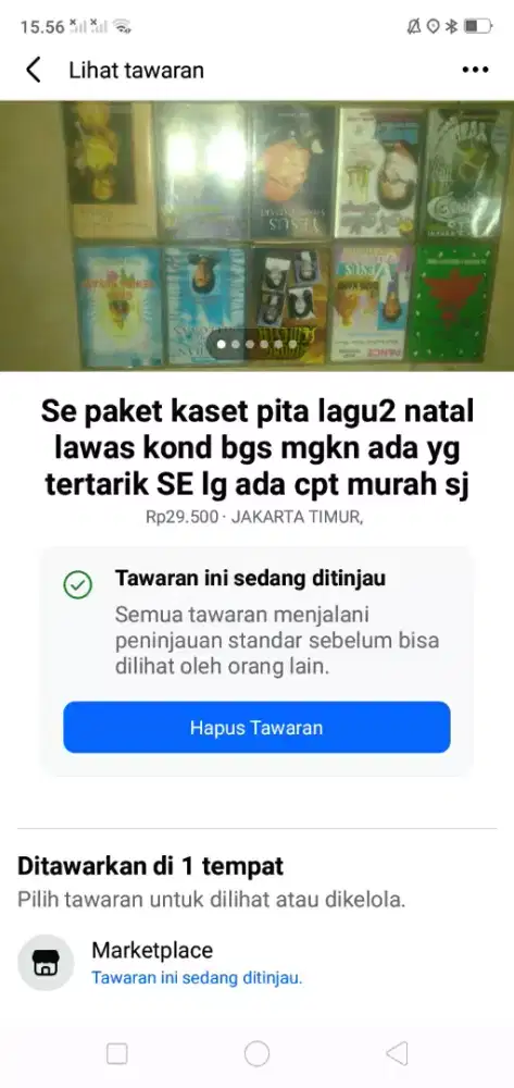 Se paket kaset pita lagu2 natal ex koleksi bosan murah sj cpt dpt