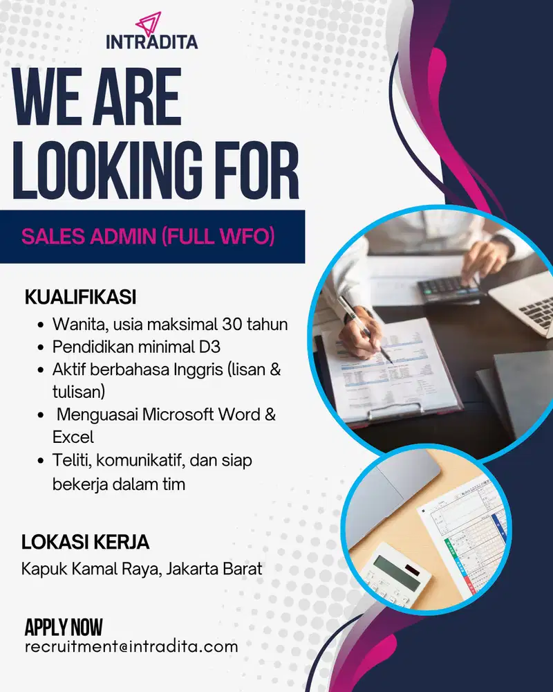 Dicari Sales Admin - Jakarta Barat