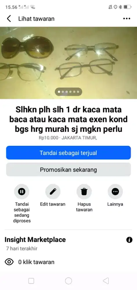 Slhkn plh slh 1 dr kaca mata baca/exsen kond bgs mgkn ada yg tertarik