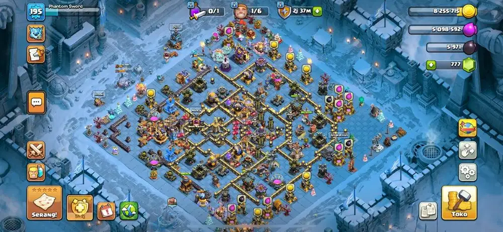 Di jual COC TH 18 Semi Max