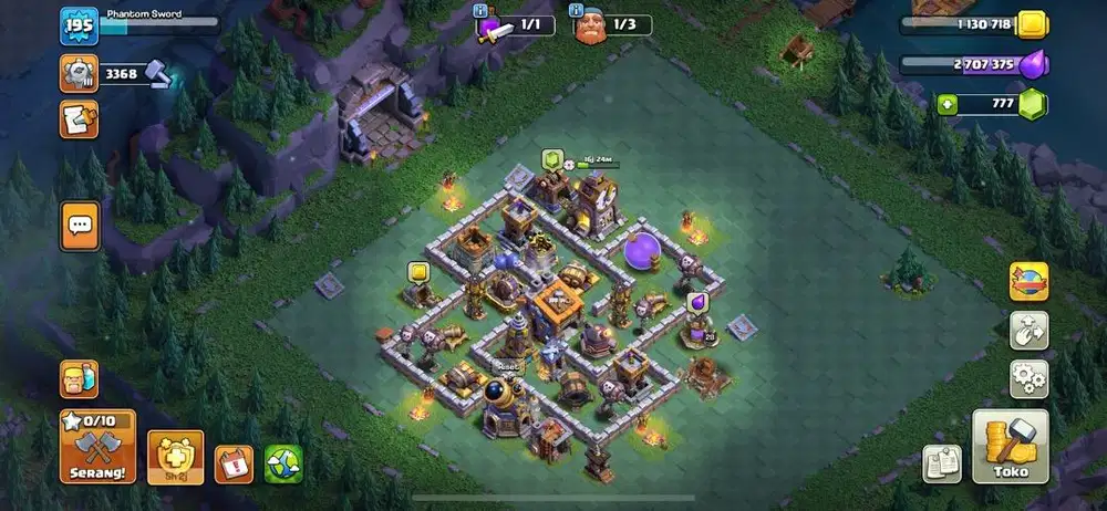 Di jual COC TH 18 Semi Max
