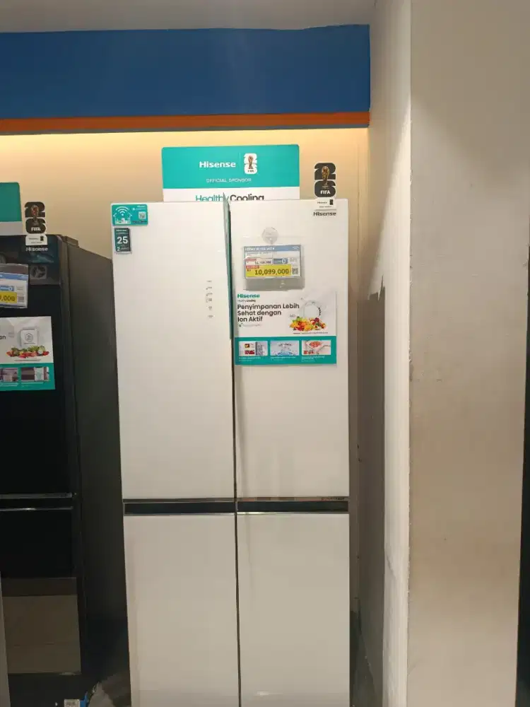 CICILAN KULKAS HISENSE  REFRIGRATOR SBS BUNGA 0% FREE 2X ANGSURAN