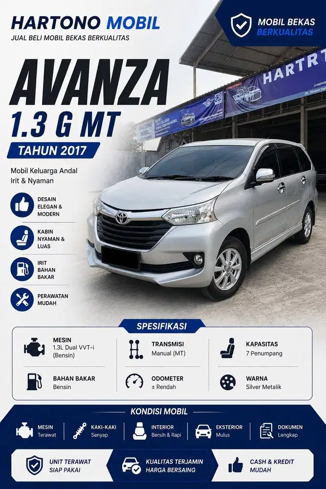 AVANZA 1.3 G Bensin-MT 2017
