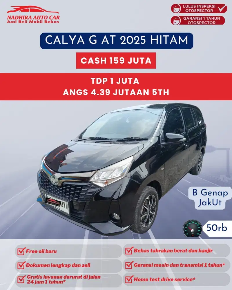 TDP 1 Juta Calya G AT 2025 Hitam