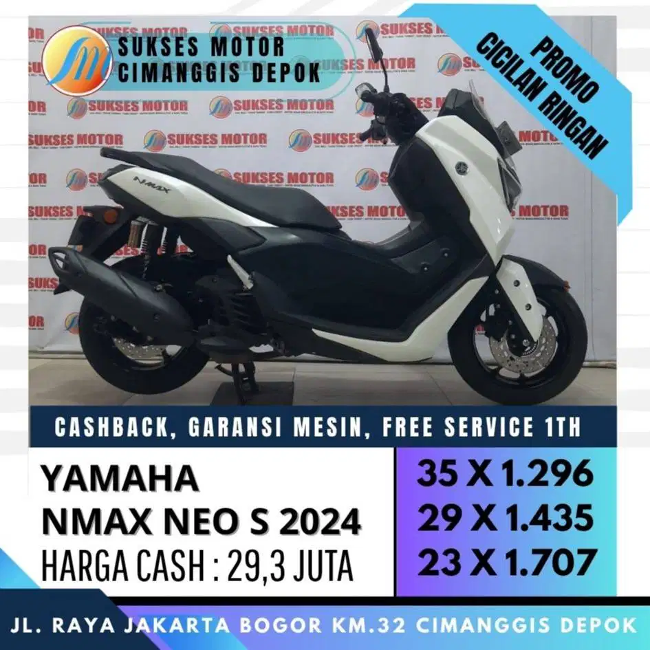 YAMAHA NEW NMAX NEO S 2024 PUTIH MULUS CASH KREDIT, CC, PAYLATER