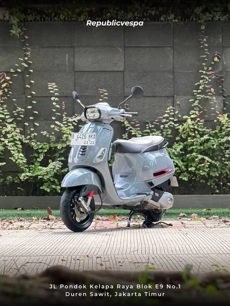 TERMURAH PIAGGIO VESPA S125 IGET LED TH 2020 GREY MATERIA
