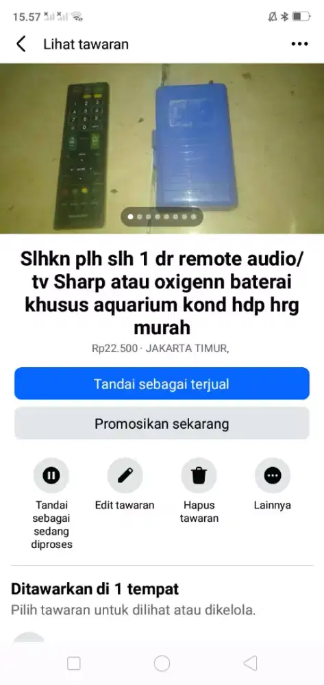 Slhkn plh slh 1 dr remote audio/tv atau sblh nya kond hdp