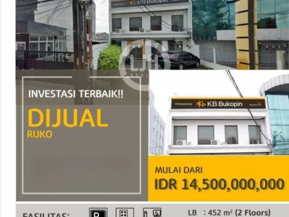 Dijual Ruko 2 Lantai di Raya Kebayoran Lama Jakarta Selatan