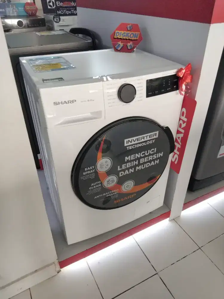 Mesin Cuci Sharp 8kg 200watt Inverter