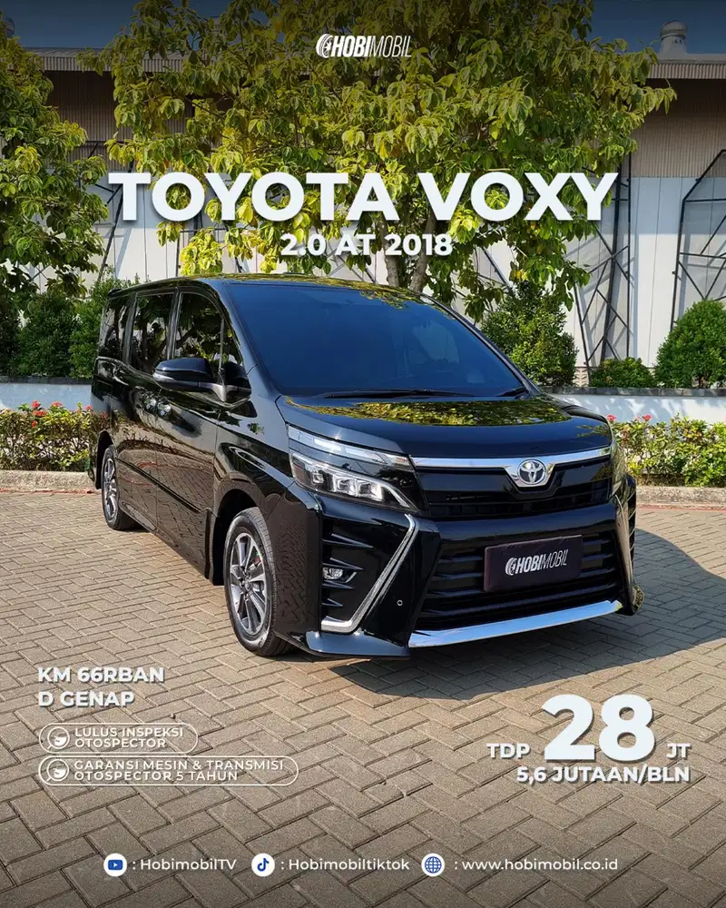 GARANSI MESIN 5 TAHUN Toyota Voxy 2.0 at 2018 Bunga termurah