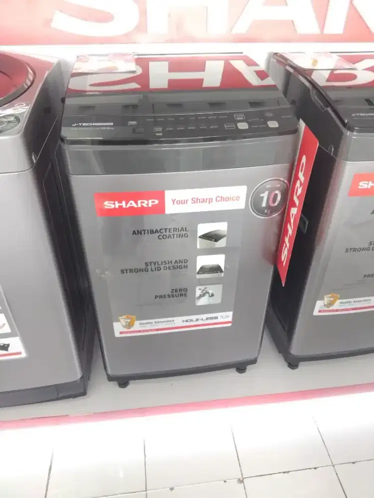 Mesin Cuci Sharp 10.5kg 190 watt Inverter Top Load