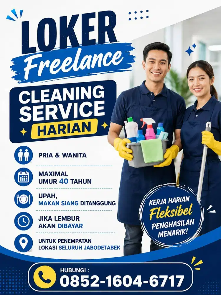 Dibutuhkan, Cleaning Service / Cleaner Area Pantai Indah Kapuk 2 PIK 2