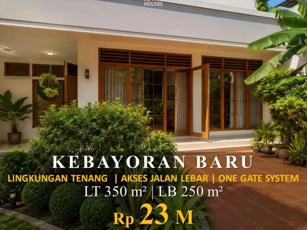 Kebayoran Baru 350/250m² One Gate System Jalan Lebar 23M Nego