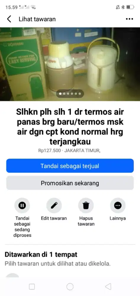 Slhkn plh slh 1 dr termos air panas brg baru atau sblh nya hrg murah2