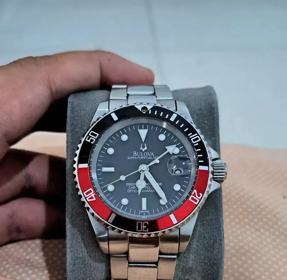 Jam tangan bulova gmt coke automatic swiss eta seiko rlx heuer tissot
