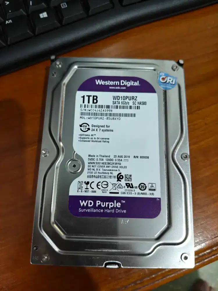 Hard Disk WD Purple 1TB CCTV