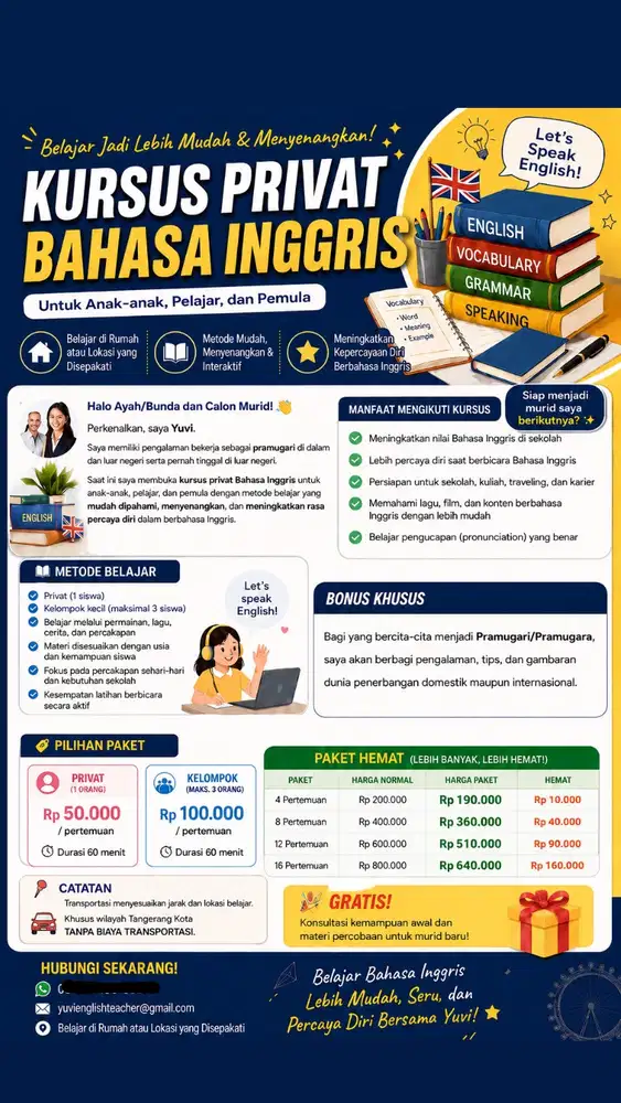 Les Privat Bahasa Inggris
