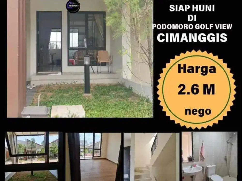 Rumah siap huni di Podomoro Golf View Cimanggis