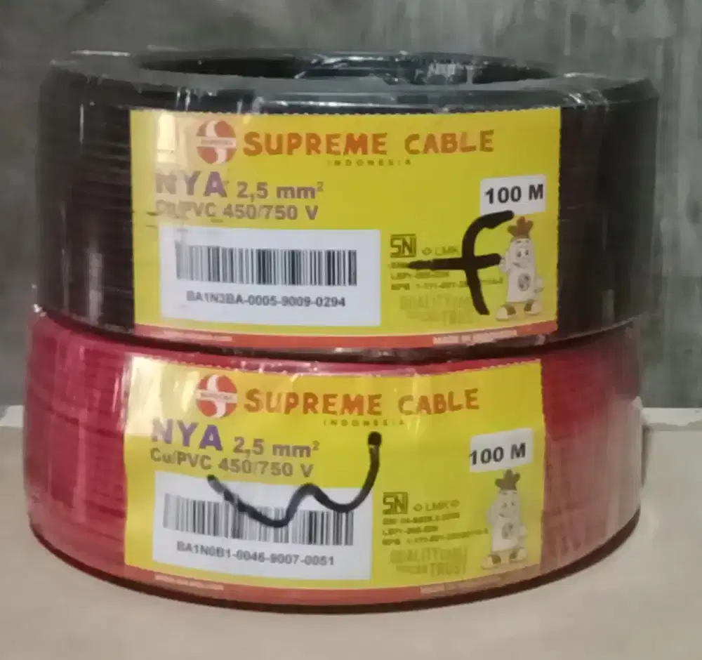 Kabel Listrik Supreme NYA 2.5 mm² 100 Meter Asli