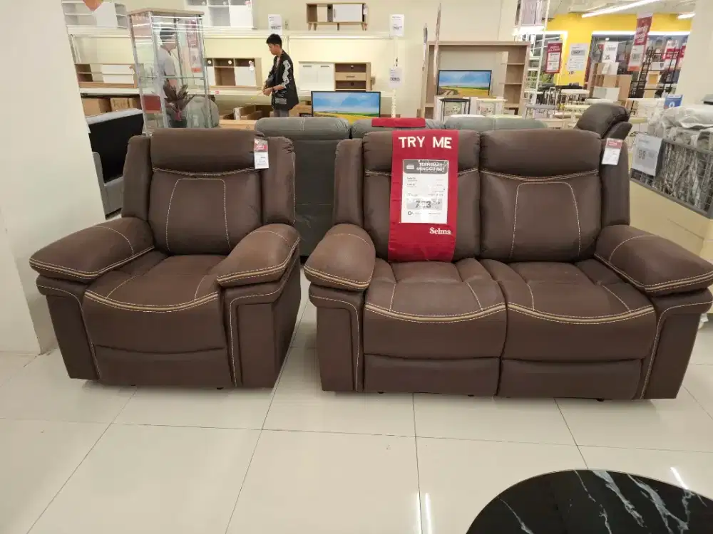 Sofa Recliner Coklat 2+1S Winchester