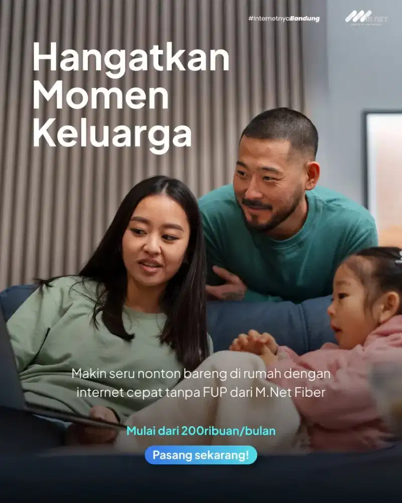 Mnet Fiber , free biaya pemasangan