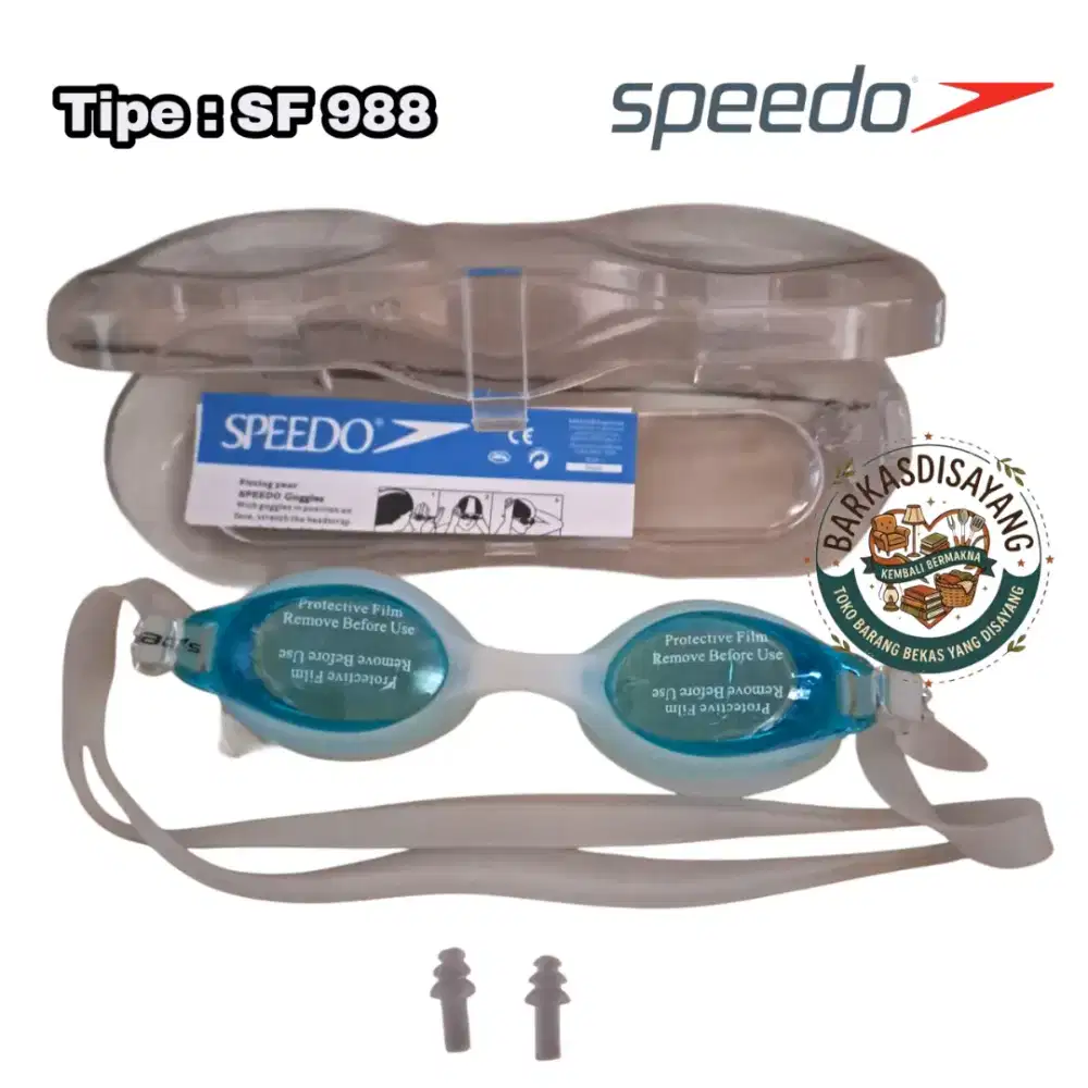 (NEW) JUAL MURAH KACAMATA RENANG SPEEDO SF988 WARNA TOSCA