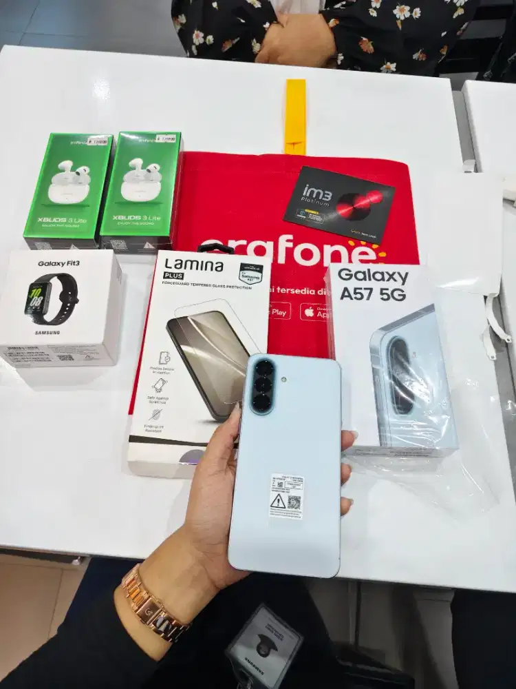 samsung Galaxy A57 + adapter 25w + galaxy fit3 cicilan 0dp , 0admin