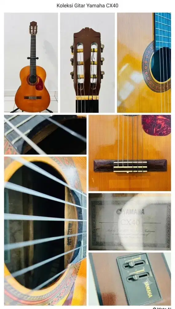 Gitar Yamaha CX 40 Classic lawas Keluaran Pertama