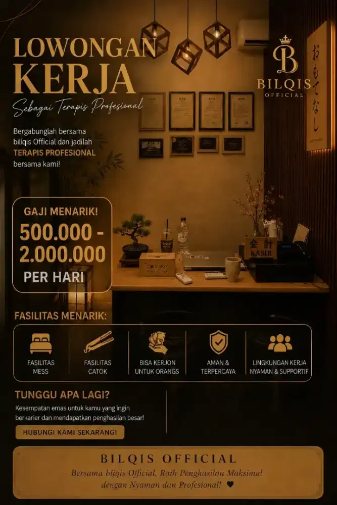 LOWONGAN KERJA TERAPIS SPA