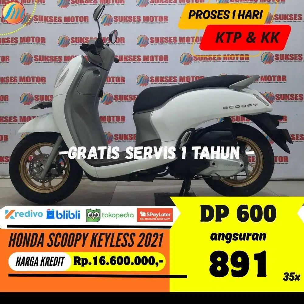 DP HANYA 600RIBU HONDA SCOOPY KEYLESS 2021 ANGSURAN SANGAT RINGAN