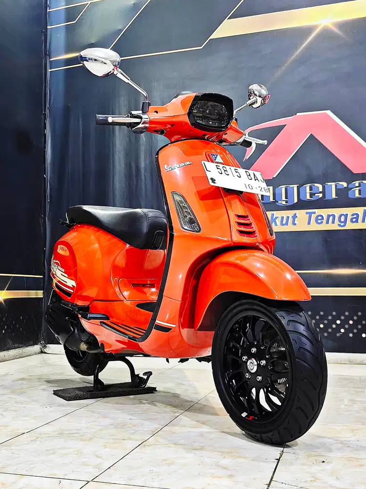 Piaggio sprint S abs 150cc orange gaya bergensi.Anugerah motor rungkut