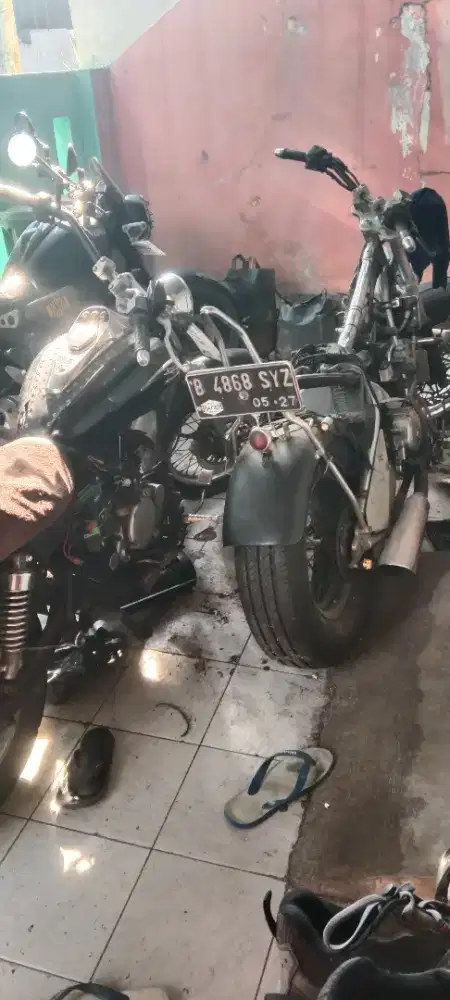 Kawasaki 175 Cruiser + Yamaha scorpio Bobber