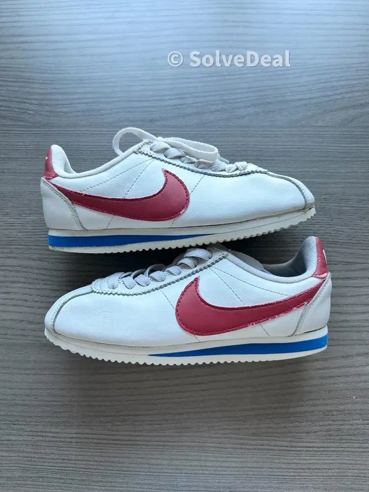 Sepatu Nike Classic Cortez Forrest Gump White Red Sepatu Sneakers