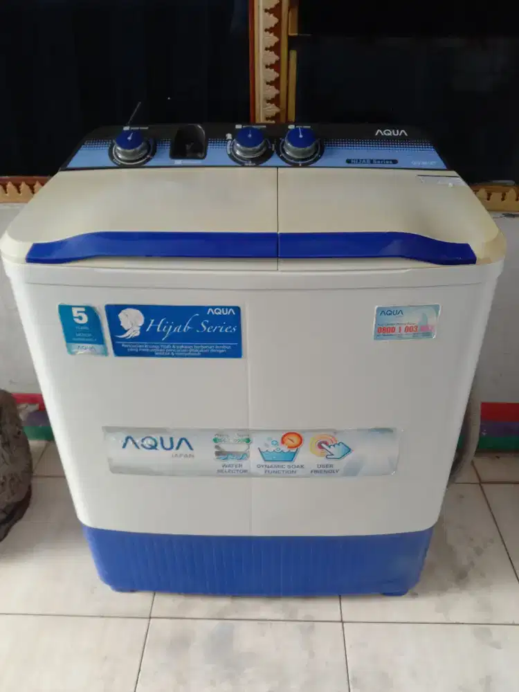 jual mesin cuci 2 tabung  aqua 8kg siap pakai blm lama pakai orisinil