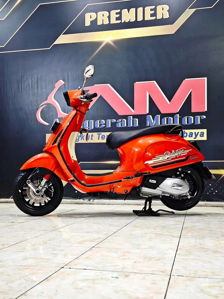 Piaggio sprint S abs 150cc orange gaya bergensi.Anugerah motor rungkut