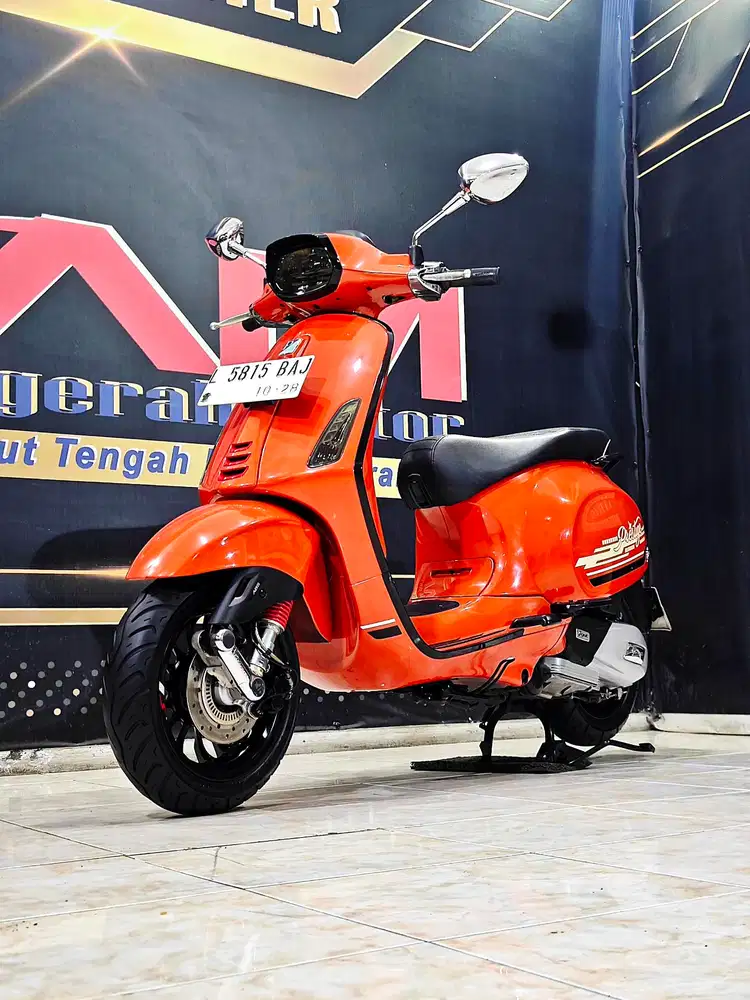 Piaggio sprint S abs 150cc orange gaya bergensi.Anugerah motor rungkut