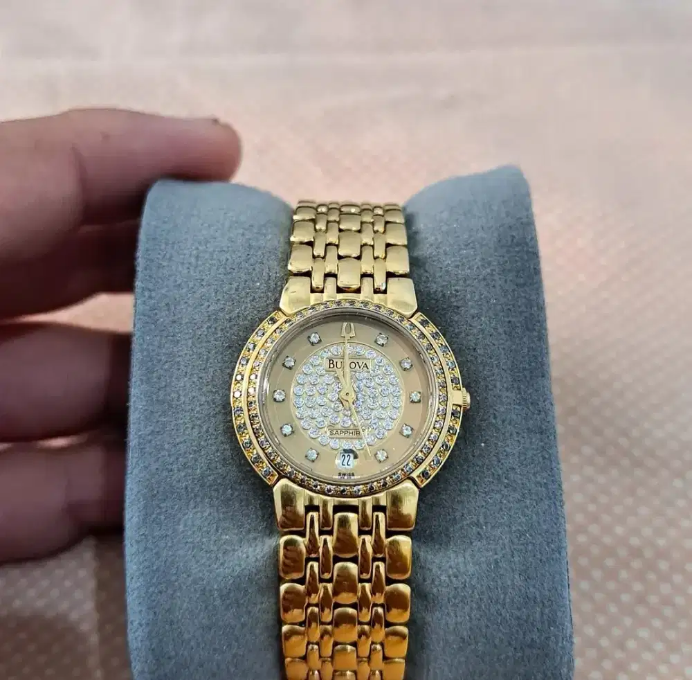 Jam tangan bulova lady 18kgp eta swiss batrei seiko casio heuer tissot