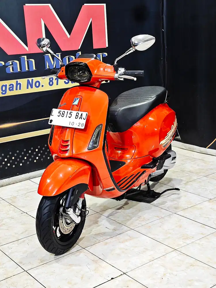 Piaggio sprint S abs 150cc orange gaya bergensi.Anugerah motor rungkut