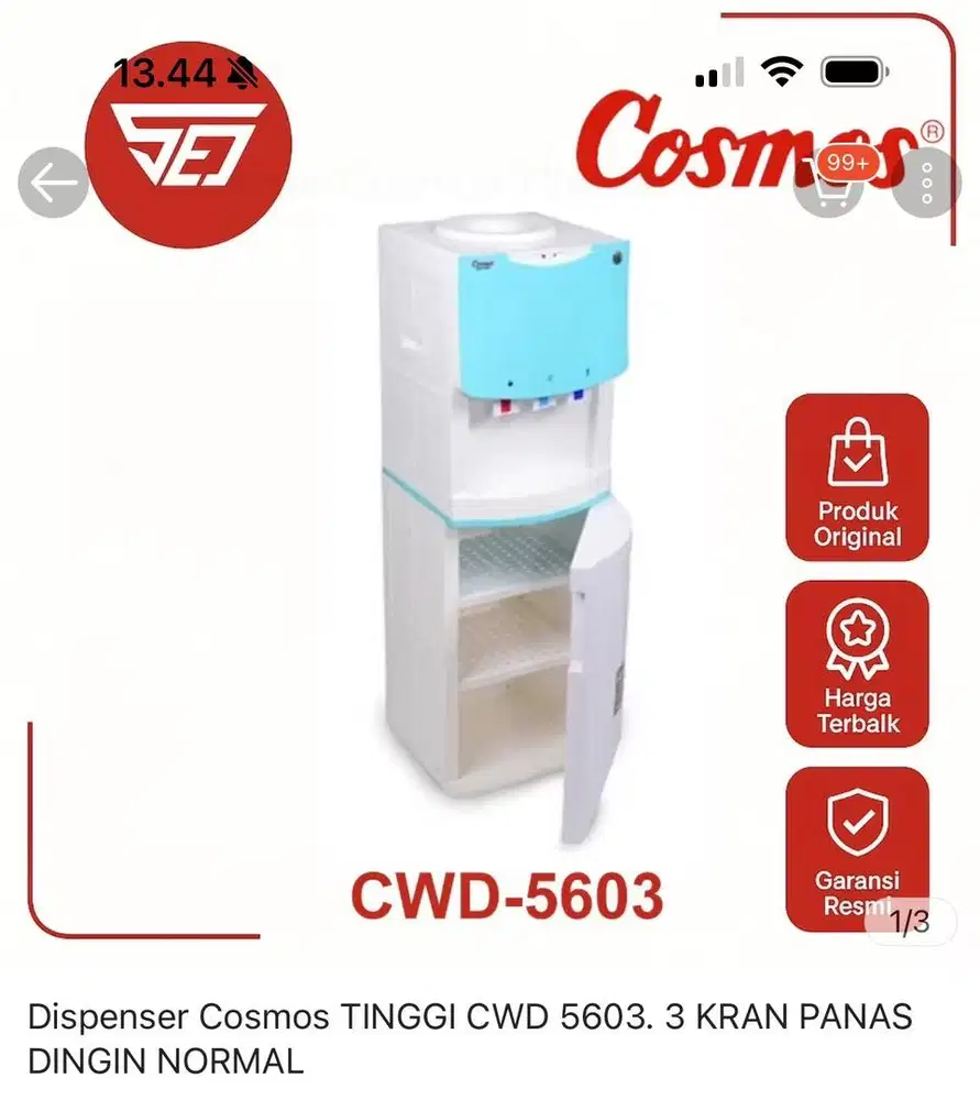 Dispenser Galon Atas Hot, Warm, Cold