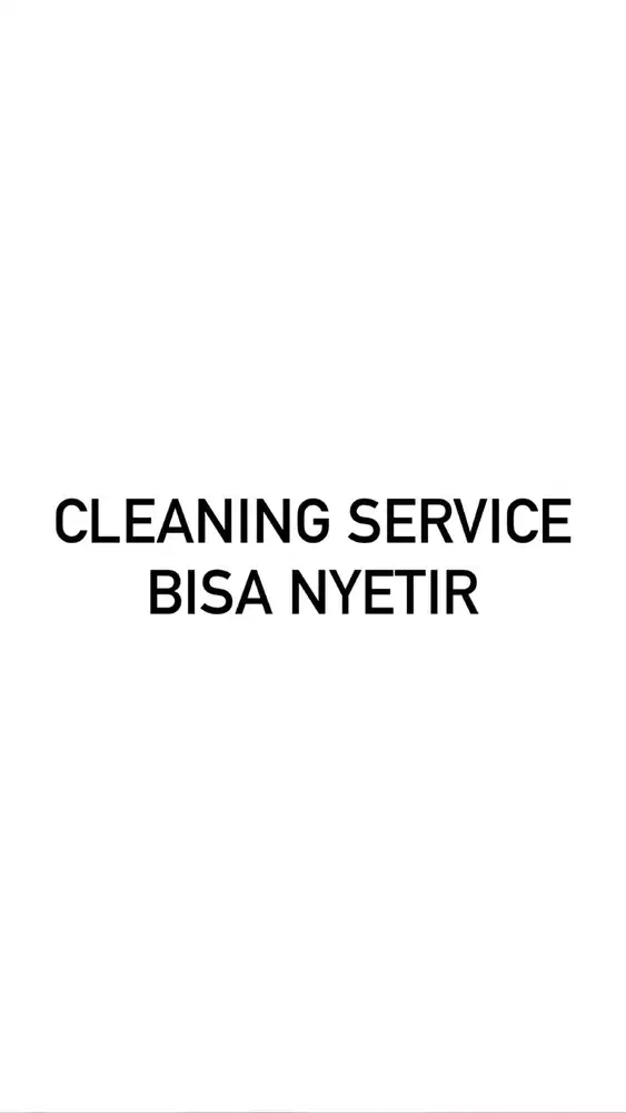 Cleaning Service Berpengalaman bisa Menyetir