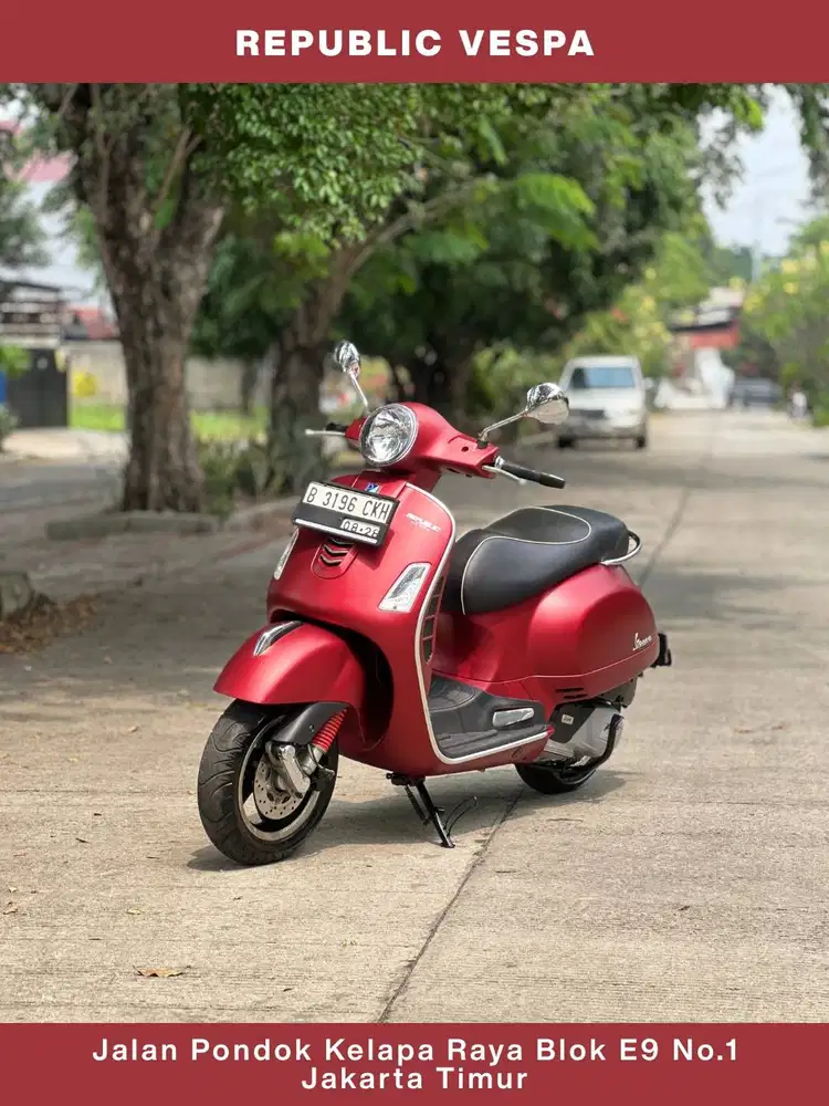 TERMURAH PIAGGIO VESPA GTS 150 IGET 4V ABS THN 2018 ROSSO MATT