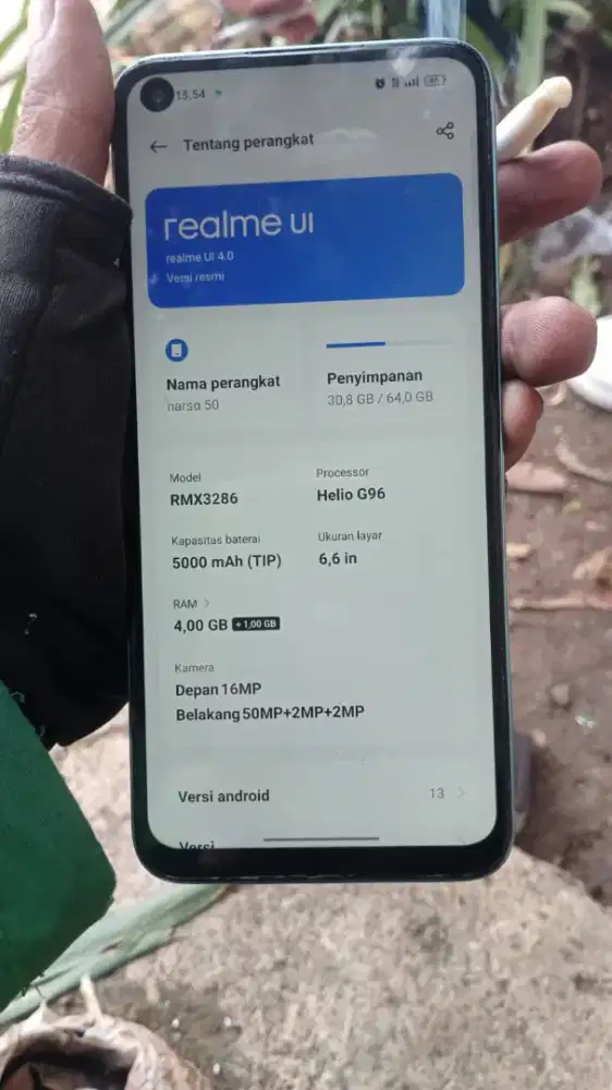 Hp Realme narzo 50 ram 4