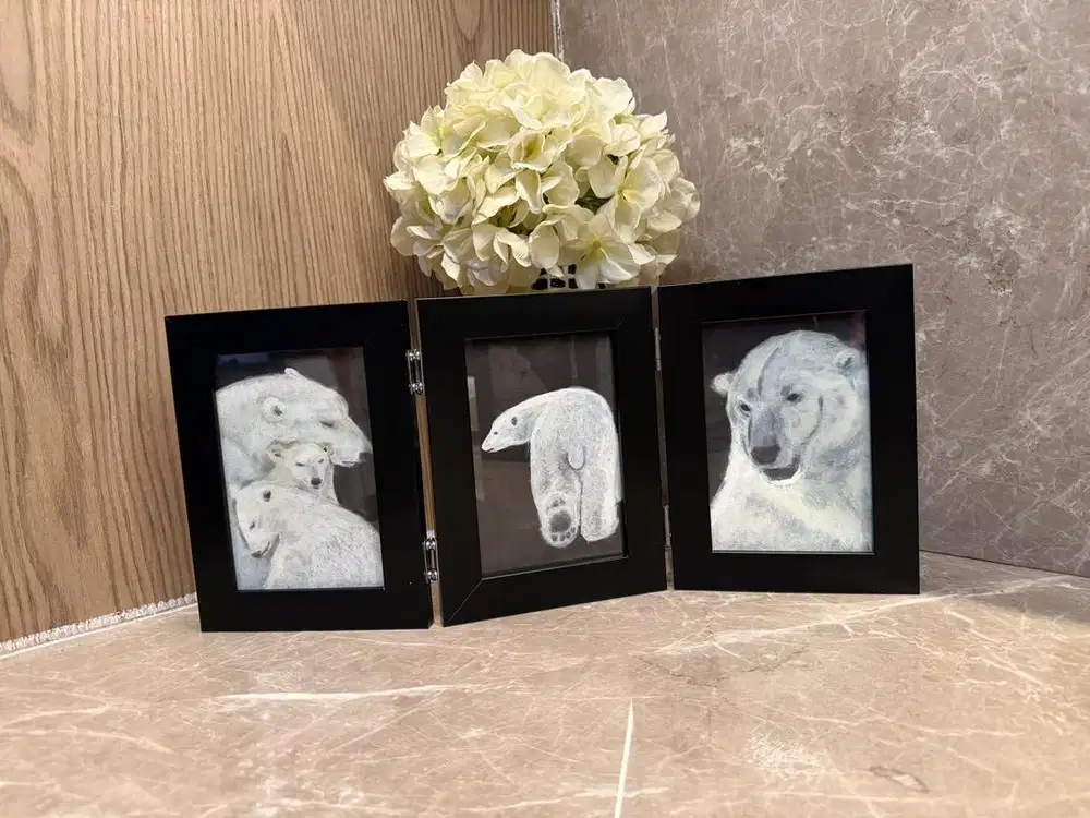 3 set lukisan polar bear