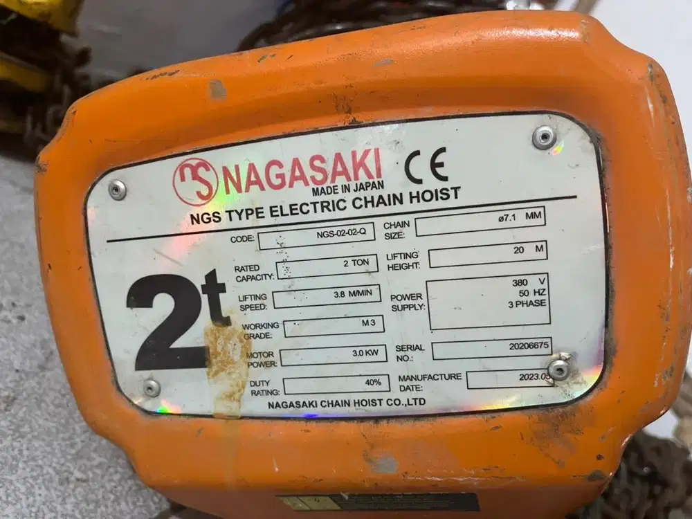 Nagasaki Electric Chain Hoist 2 Ton