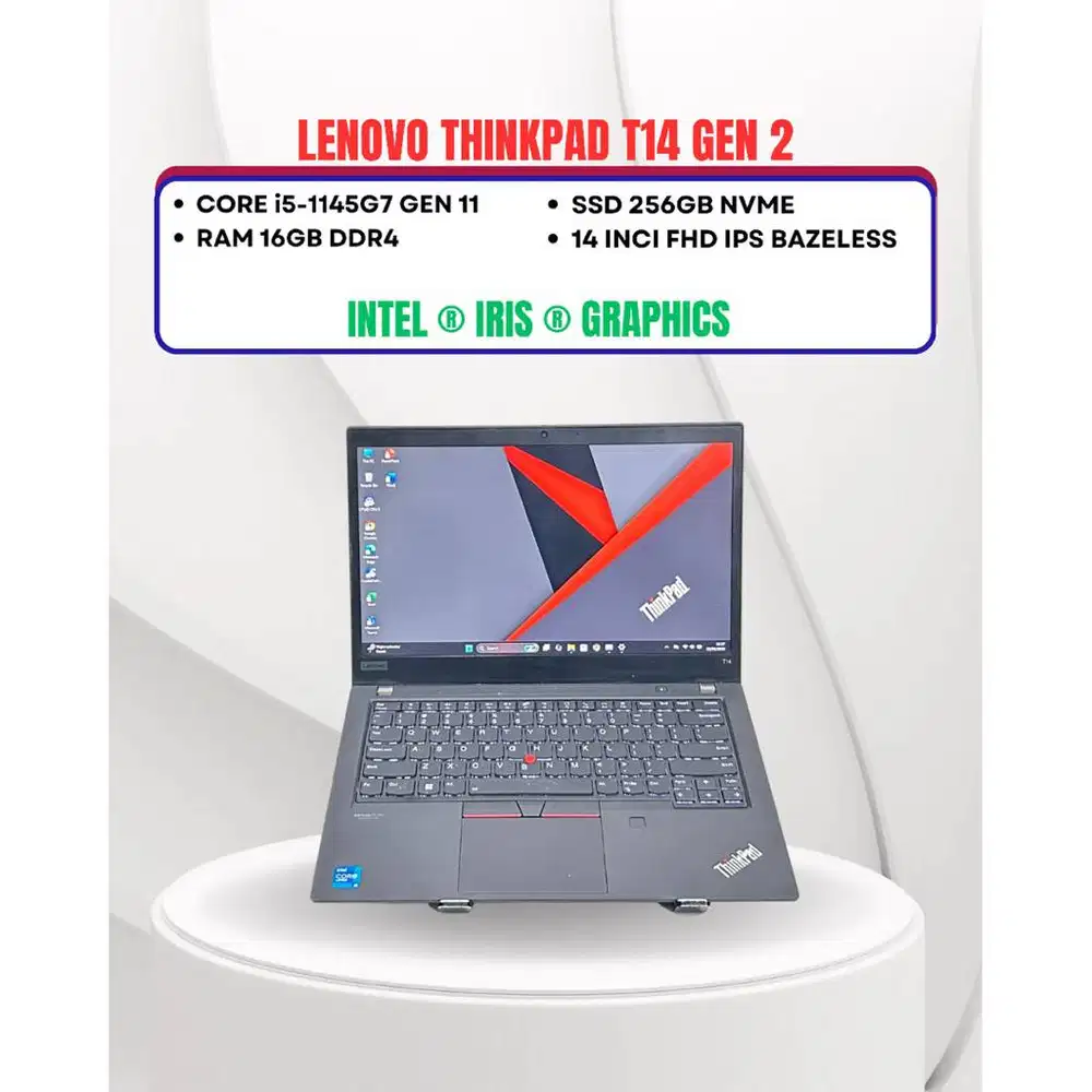 LENOVO THINKPAD T14 GEN 2 CORE I5-1145G7 RAM 16GB SD 256GB 14inci FHD