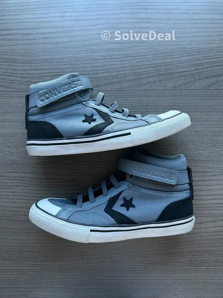 Sepatu Converse Pro Blaze Strap Hi Gray Sneakers High Top