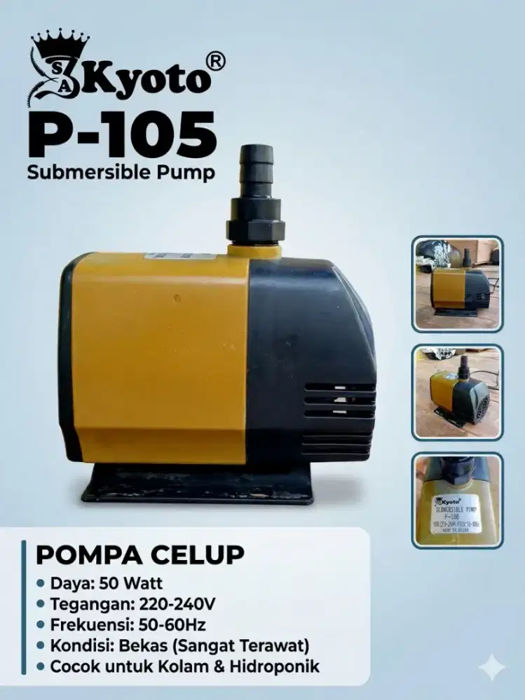Pompa Air Celup Kyoto P-105 Bekas - Semburan Masih Sangat Kencang