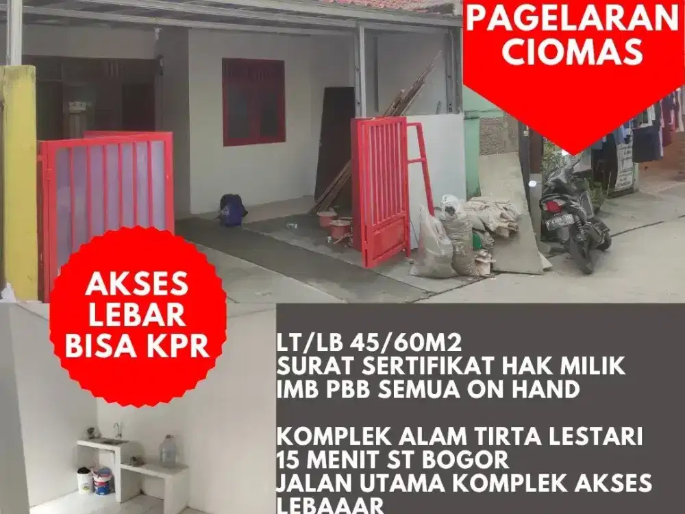 Dbwh Psrn Bisa KPR Rumah Komplek Alam Tirta Lestari Pagelaran Ciomas Dekat Jalan Utama