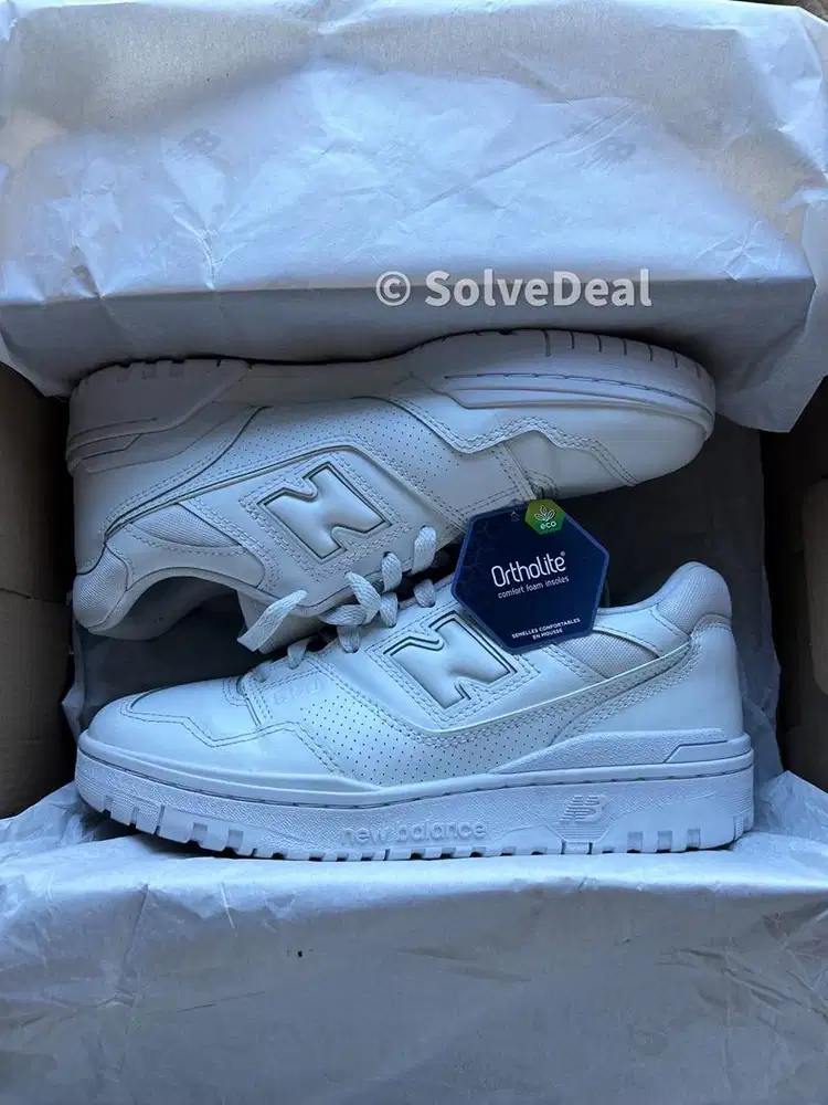 Sepatu New Balance 550 Triple White Sepatu Sneakers Casual