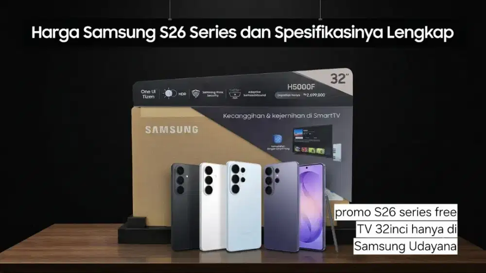 Yuk beli samsung s26 bisa dpat tv 32inci